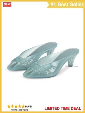 Clear Jelly Sandals Kitten Heel Open Toe Slide Summer Beach